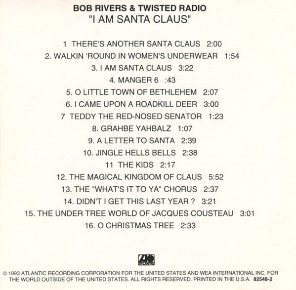 Bob Rivers (2) & Twisted Radio : I Am Santa Claus (CD, Album)