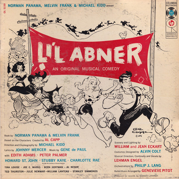 Norman Panama, Melvin Frank & Michael Kidd, Johnny Mercer, Gene DePaul : Li'l Abner - An Original Musical Comedy (LP, Album, Mono)