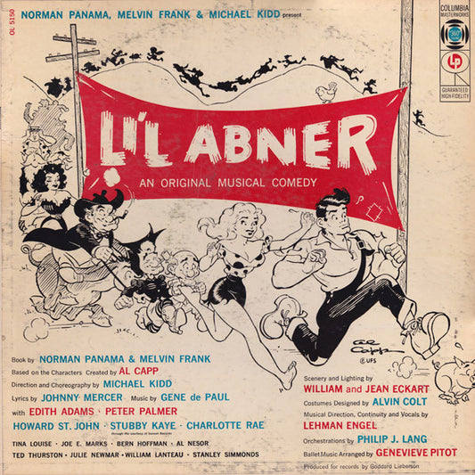 Norman Panama, Melvin Frank & Michael Kidd, Johnny Mercer, Gene DePaul : Li'l Abner - An Original Musical Comedy (LP, Album, Mono)