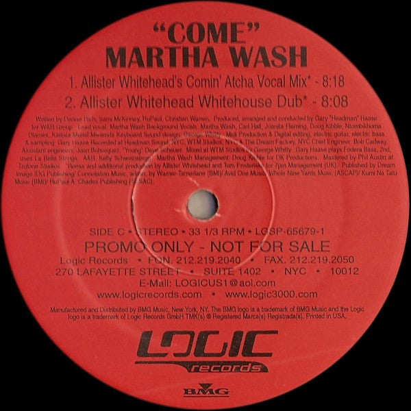 Martha Wash : Come (2x12", Promo)