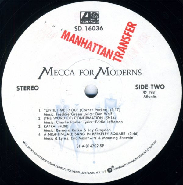 The Manhattan Transfer : Mecca For Moderns (LP, Album, SP)