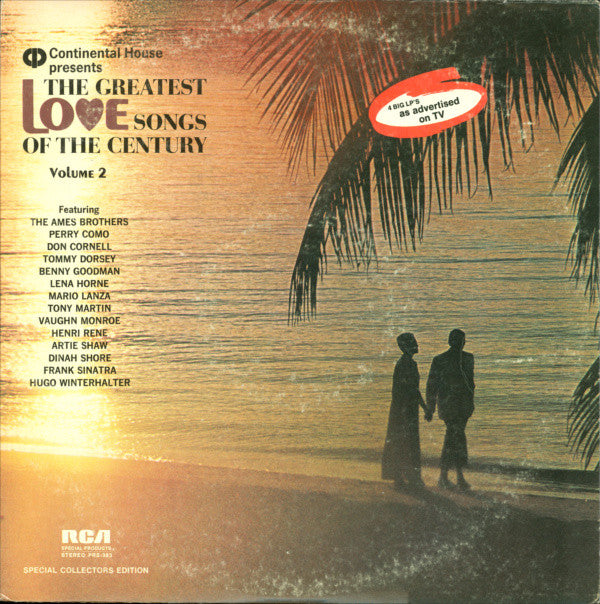 Various : The Greatest Love Songs Of The Century, Volume 2 (LP, Comp)