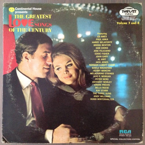 Various : The Greatest Love Songs Of The Century Volume 3 And 4 (2xLP, Comp)