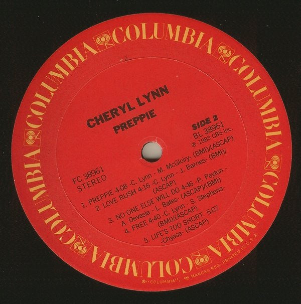 Cheryl Lynn : Preppie (LP, Album)