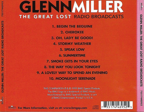 Glenn Miller : The Great Lost Radio Broadcasts (CD, Comp)