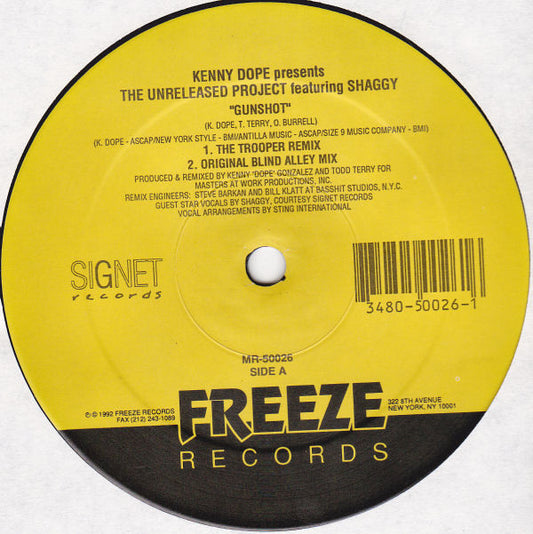 Kenny "Dope" Gonzalez Featuring Shaggy : The Unreleased Project - Gunshot (12")