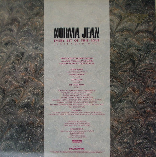 Norma Jean Wright : Every Bit Of This Love (12")
