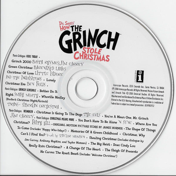 James Horner : Dr. Seuss' How The Grinch Stole Christmas (Original Motion Picture Soundtrack) (CD, Album)