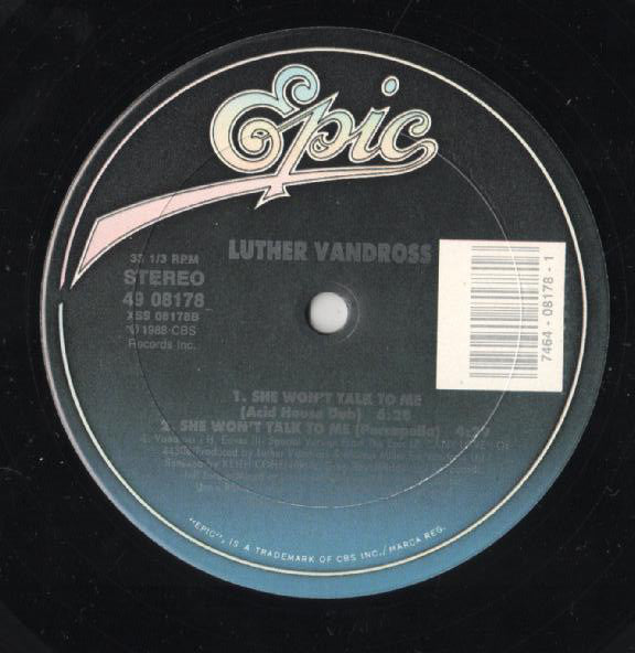 Luther Vandross : She Won't Talk To Me (12", Single)