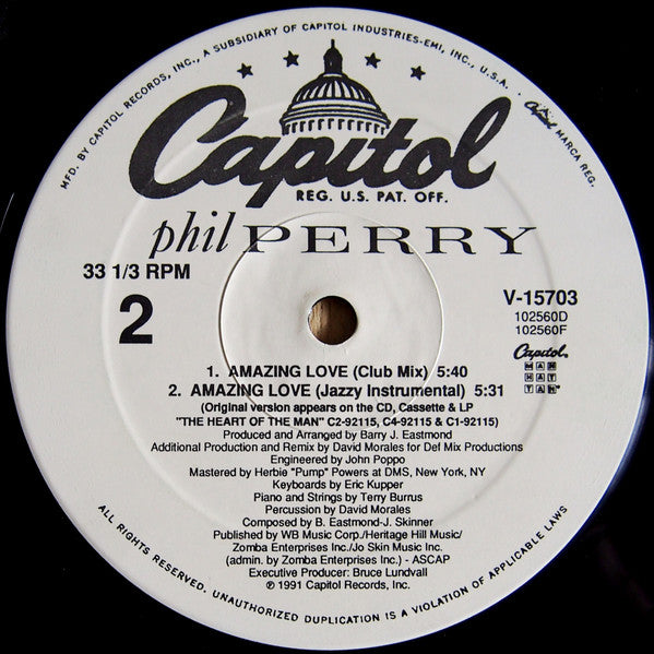 Phil Perry (2) : Amazing Love (12", Single)