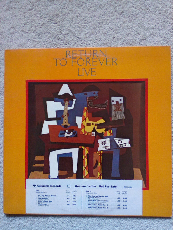 Return To Forever : Live (LP, Album, Promo, San)