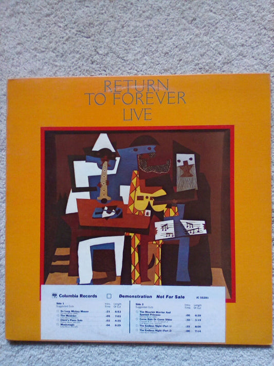 Return To Forever : Live (LP, Album, Promo, San)
