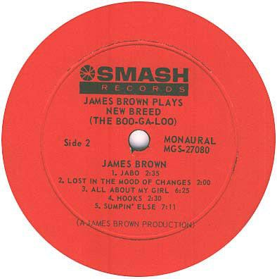 James Brown : Plays New Breed (The Boo-Ga-Loo) (LP, Album, Mono)