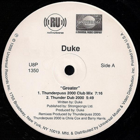 Duke : Greater (12", Promo)
