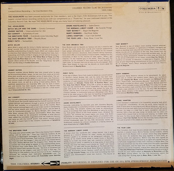 Various : The Headliners (5th Anniversary) (LP, Comp, Ltd, Smplr)