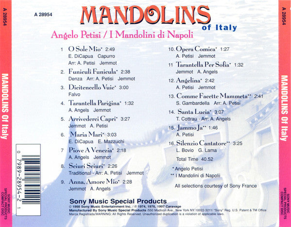 Angelo Petisi, I Mandolini Di Napoli : Mandolins Of Italy (CD)