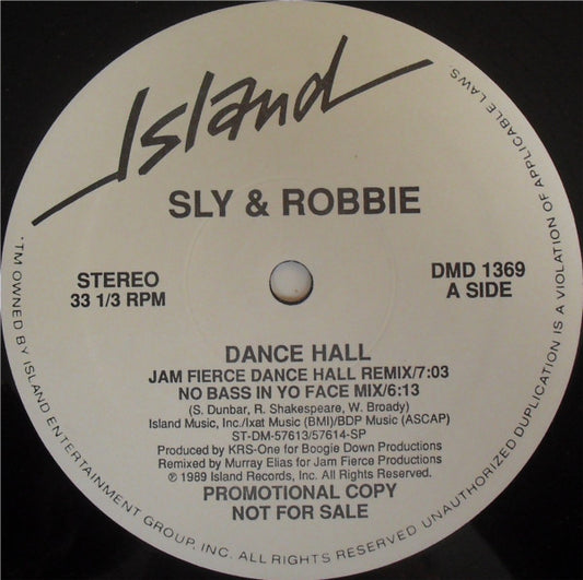 Sly & Robbie : Dance Hall (12", Promo)