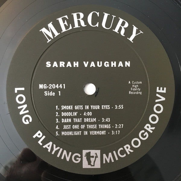 Sarah Vaughan : No Count Sarah (LP, Album, Mono)