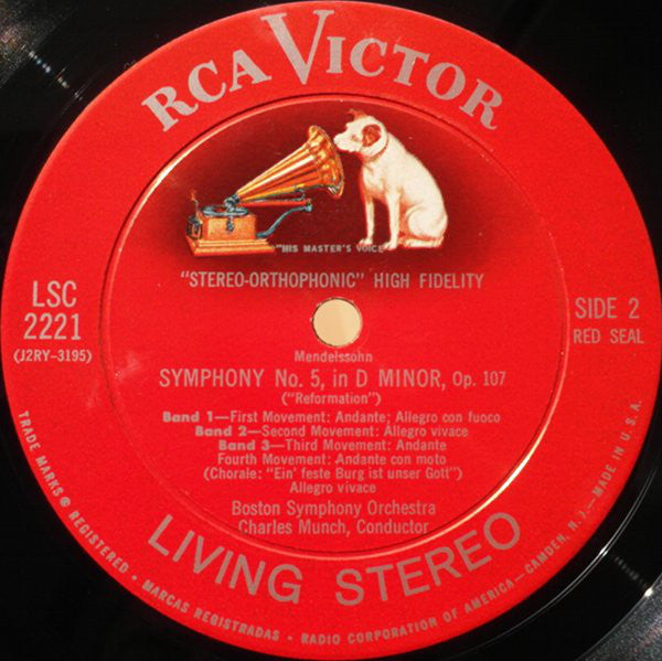 Felix Mendelssohn-Bartholdy / Charles Munch, Boston Symphony Orchestra : Italian And Reformation Symphonies (LP, Ind)