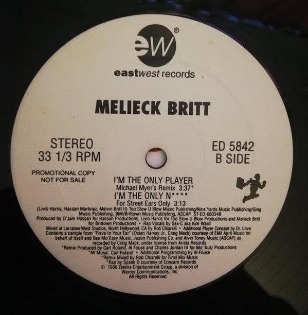 Melieck Britt : I'm The Only Player (12", Promo)