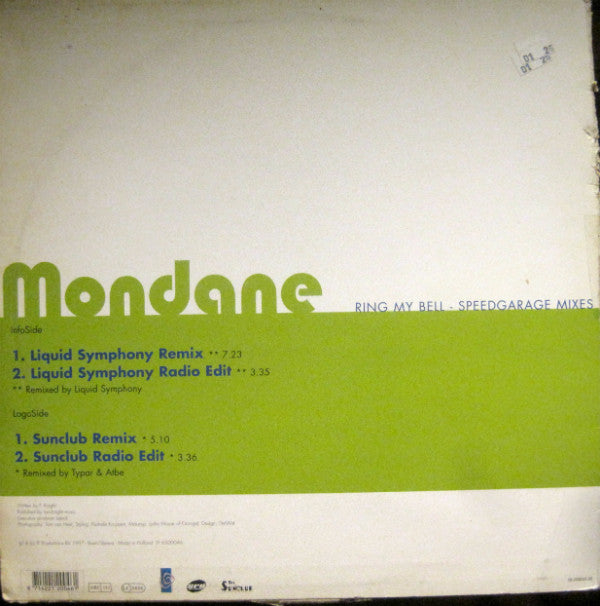 Mondane : Ring My Bell - Speedgarage Mixes (12")
