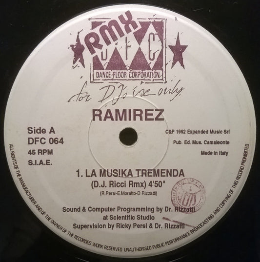 Ramirez : La Musika Tremenda (Remixes) (12", Bla)