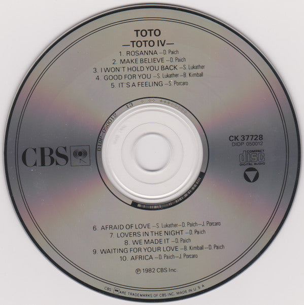 Toto : Toto IV (CD, Album, RE)