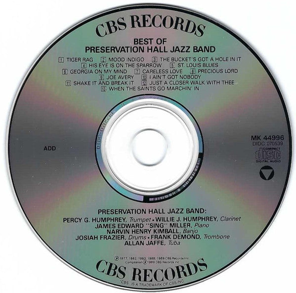 Preservation Hall Jazz Band : Best Of Preservation Hall Jazz Band (CD, Comp)