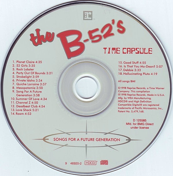 Buy The B-52's : Time Capsule: Songs For A Future Generation (HDCD ...