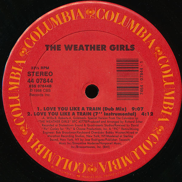 The Weather Girls : Love You Like A Train (12")
