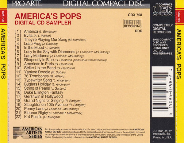 Various : America's Pops (CD, Comp)