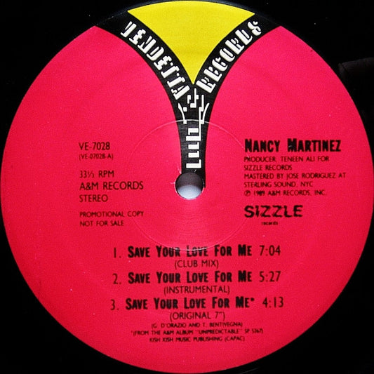 Nancy Martinez : Save Your Love For Me (12", Promo)