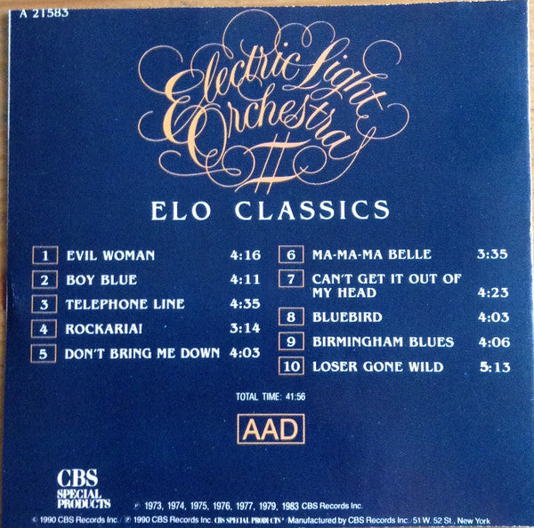 Electric Light Orchestra : ELO Classics (CD, Comp)