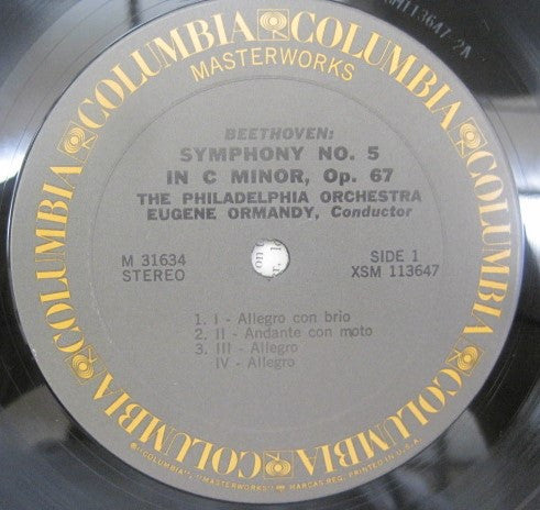 Ludwig Van Beethoven - Eugene Ormandy • The Philadelphia Orchestra : Fifth Symphony • Eighth Symphony (LP)