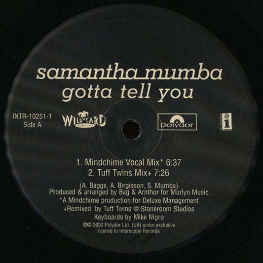 Samantha Mumba : Gotta Tell You (12", Single, Promo)