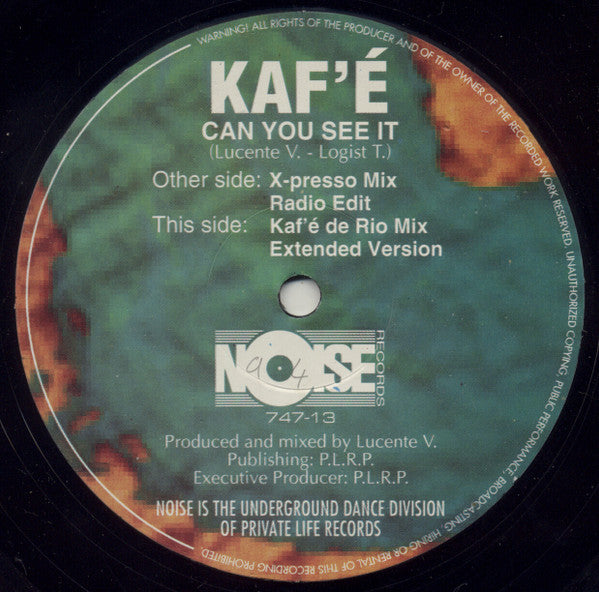 Kaf'e : Can You See It (New Mixes!) (12")