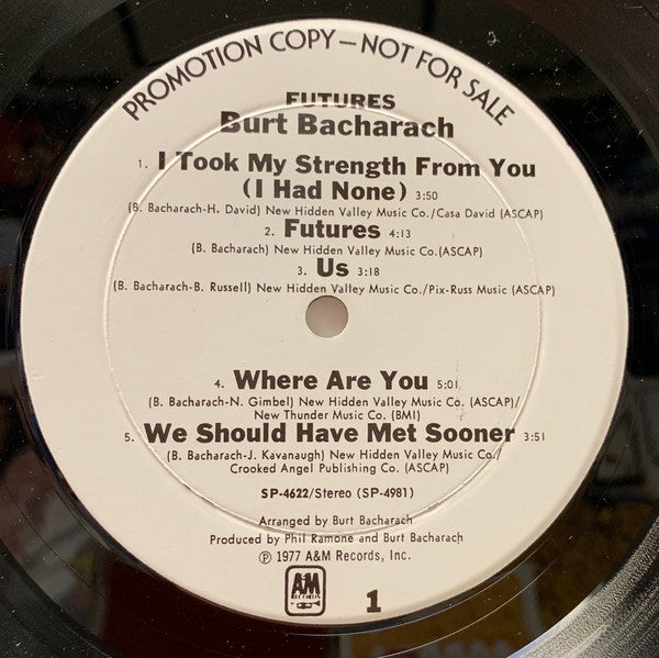 Burt Bacharach : Futures (LP, Album, Promo)