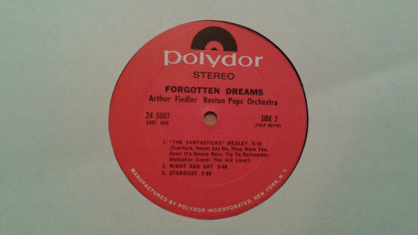 Arthur Fiedler, The Boston Pops Orchestra : Forgotten Dreams (LP)