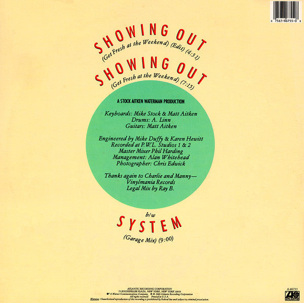 Mel & Kim : Showing Out (12", Single, AR)