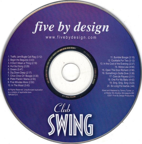 Five By Design : Club Swing (CD)