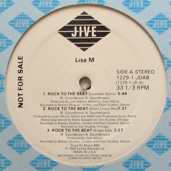 Lisa Moorish : Rock To The Beat (12", Promo)