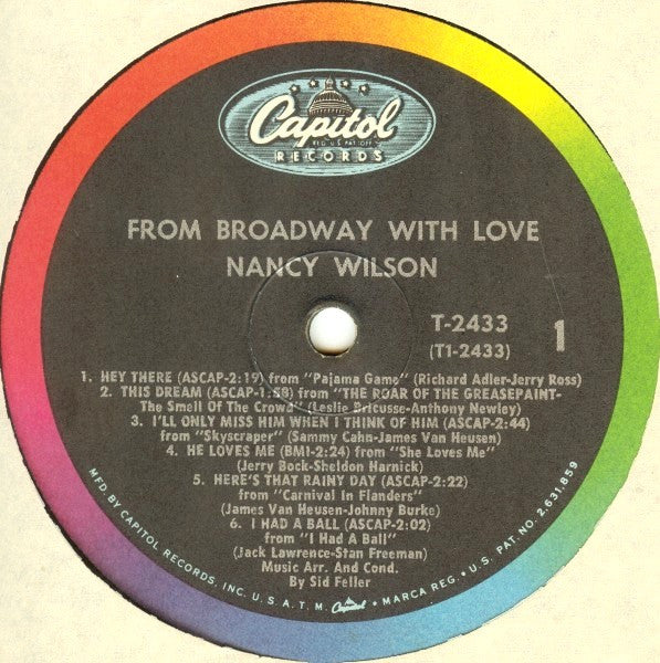 Nancy Wilson : From Broadway With Love (LP, Mono)