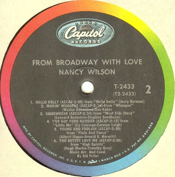 Nancy Wilson : From Broadway With Love (LP, Mono)