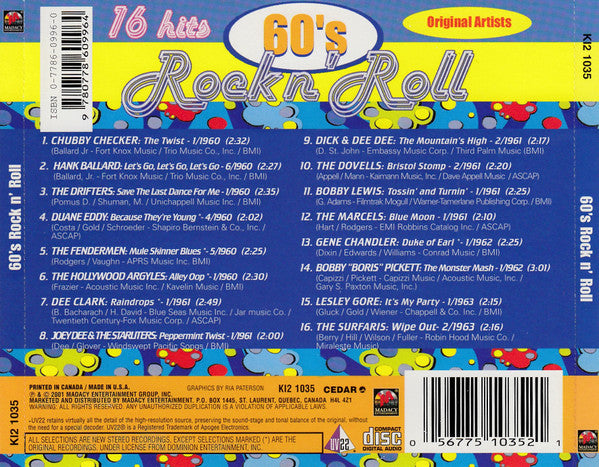 Various : 60's Rock n' Roll (CD, Comp)