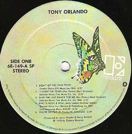Tony Orlando : Tony Orlando (LP, Album, Spe)