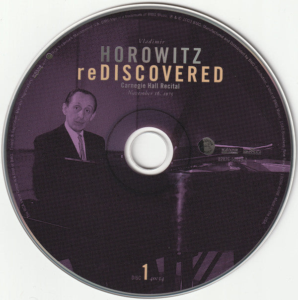 Vladimir Horowitz : Horowitz Rediscovered (Carnegie Hall Recital, November 6, 1975) (2xCD, Album, Dig)