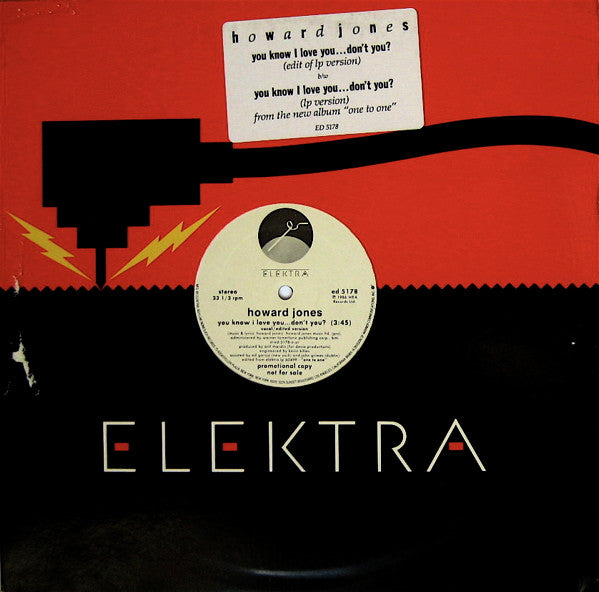Howard Jones : You Know I Love You ... Don't You? (12", Single, Promo)