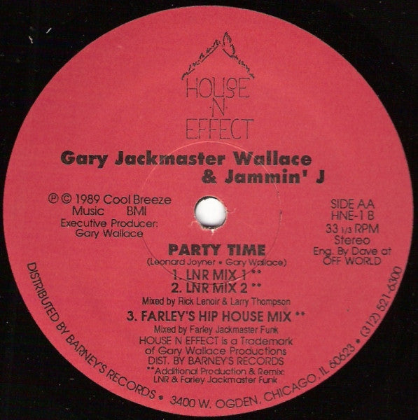 Gary Wallace & Jammin' J : Party Time (12")