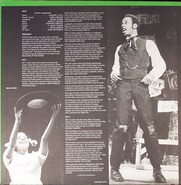 Gary Geld : Philip Rose Presents Purlie The Original Broadway Cast Recording (LP, Album)