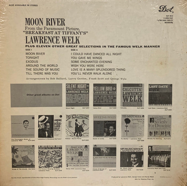 Lawrence Welk : Moon River (LP, Album, Mono, Mon)